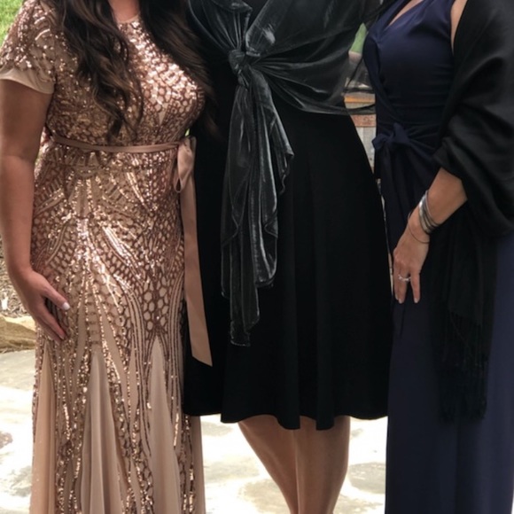 rose gold holiday dress